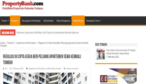 Regulasi UU Cipta Kerja Beri Peluang Apartemen Sewa Kembali Tumbuh | KF Map – Digital Map for Property and Infrastructure in Indonesia